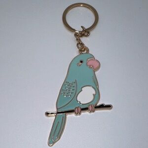 Bella Bug Blue Parrot Keychain
